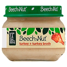 Beech-Nut Stage 1, Turkey & Turkey Broth Baby Food, 2.5 oz Jar, 2.5 Ounce