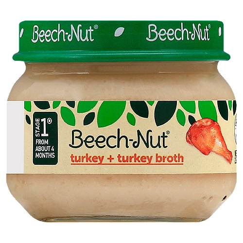 Beech-Nut Stage 1, Turkey & Turkey Broth Baby Food, 2.5 oz Jar