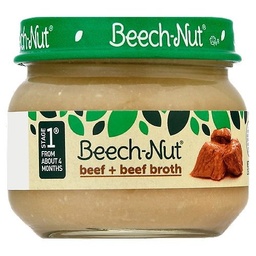 Beech-Nut Stage 1, Beef & Beef Broth Baby Food, 2.5 oz Jar