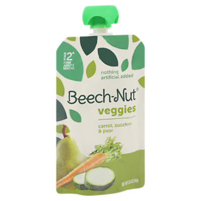 Beech-Nut Veggies Carrot, Zucchini & Pear Baby Food, Stage 2, From About 6 Months, 3.5 oz