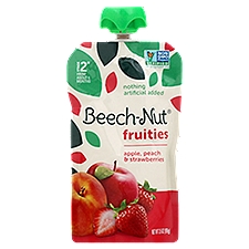 Beech-Nut Apple, Peach & Strawberries Fruities, Stage 2, from About 6 Months, 3.5 oz, 3.5 Ounce