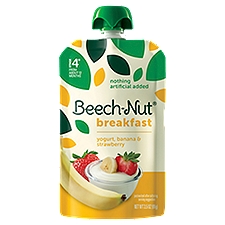 Beech-Nut Breakfast Yogurt, Banana & Strawberry Baby Food, Stage 4, from About 12 Months, 3.5 oz