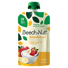 Beech-Nut Breakfast Yogurt, Banana & Mixed Berry Baby Food, Stage 4, from About 12 Months, 3.5 oz