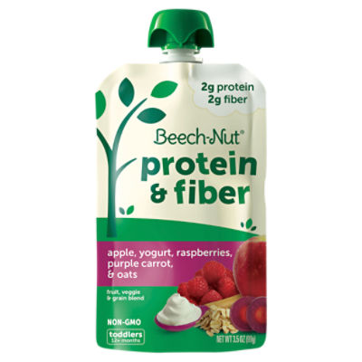 Beech-Nut Protein & Fiber Fruit, Veggie & Grain Blend, Toddlers, 12+ Months, 3.5 oz