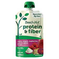 Beech-Nut Protein & Fiber Toddlers 12+ Months, Fruit Veggie & Grain Blend, 3.5 Ounce