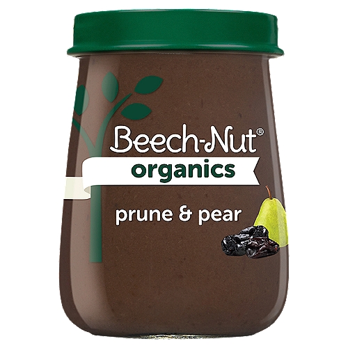Beech-Nut Organics Stage 1 Organic Baby Food, Prunes & Pears, 4 oz Jar