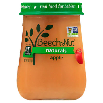 Beech-Nut Naturals Apple Baby Food, Stage 1, 4 Months+, 4 oz, 4 Ounce