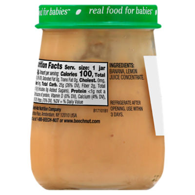 Beech-Nut Naturals Banana Baby Food, Stage 1, 4 Months+, 4 oz