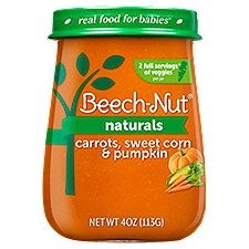 Beech-Nut Naturals Carrots, Sweet Corn & Pumpkin Baby Food, Stage 2, 6 Months+, 4 oz