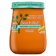 Beech-Nut Naturals Superblends Carrot, Corn & Chickpea Stage 3 8 Months+, Baby Food, 4 Ounce