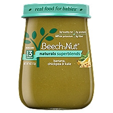 Beech-Nut Naturals Superblends Banana, Chickpea & Kale Stage 3 8 Months+, Baby Food, 4 Ounce