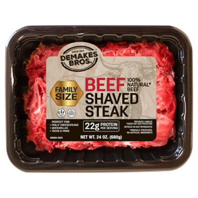 Demakes Bros. Beef Shaved Steak Family Size, 24 oz