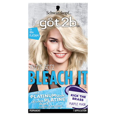 Schwarzkopf göt2b 00A Ultra Platinum You've Got2 Bleach It Permanent Haircolor, 1 application