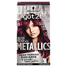 Schwarzkopf göt2b Metallics M68 Dark Ruby Permanent Hair Color, 1 application
