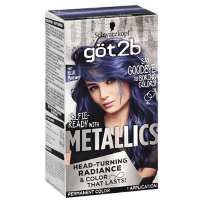 Schwarzkopf Göt2b Metallics M67 Blue Mercury Permanent Hair Color, 1 ...