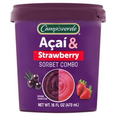 Campoverde Açaí & Strawberry Sorbet Combo, 16 fl oz