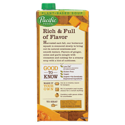 Pacific Foods Soup, Organic, Butternut Squash, Creamy - 32 fl oz