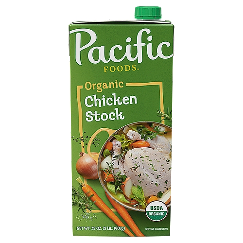 Pacific Foods Organic Chicken Stock, 32 oz Carton