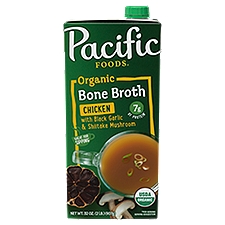 Pacific Foods Organic Chicken Bone Broth With Black Garlic & Shiitake Mushroom, 32 oz Carton