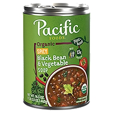 Pacific Foods Organic Spicy Black Bean and Kale Soup, Vegan Soup, 16.3 Oz Can