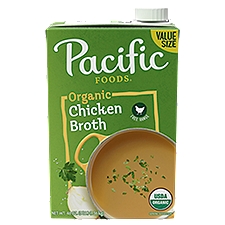 Pacific Foods Organic Chicken Broth, 48 oz Carton