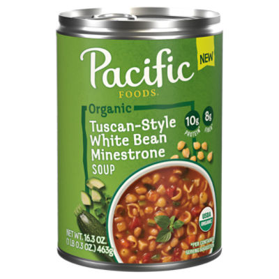 Pacific Foods Organic Tuscan-Style White Bean Minestrone Soup, 16.3 oz