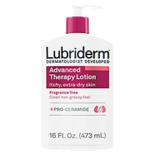 Lubriderm Advanced Therapy Fragrance Free Moisturizing Hand & Body Lotion, 16 oz, 16 Fluid ounce