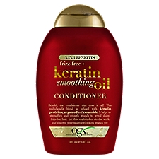 Ogx Frizz-free + Keratin Smoothing Oil Conditioner, 13 fl oz, 13 Fluid ounce