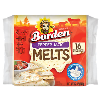 Borden Pepper Jack Cheese Melts, 16 count, 12 oz, 12 Ounce