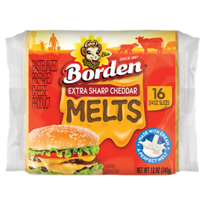 Borden Extra Sharp Cheddar Melts, 16 count, 12 oz
