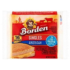 Borden American Singles Cheese, 3/4 oz, 16 count