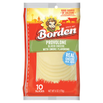 Borden Provolone Sliced Cheese, 10 count, 6 oz ShopRite