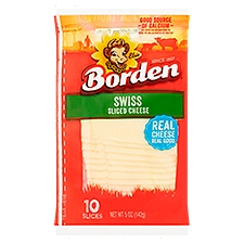 Borden Swiss, Sliced Cheese, 5 Ounce