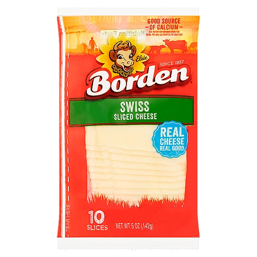 Borden Swiss Sliced Cheese, 10 count, 5 oz