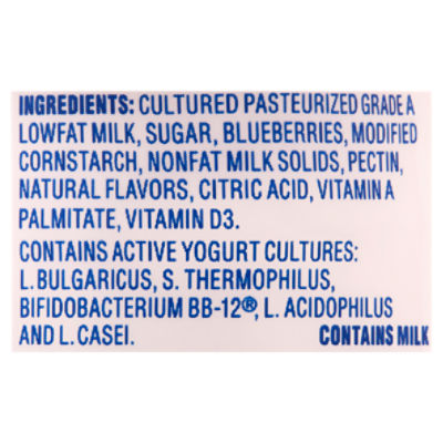 La Yogurt Probiotic Blueberry Blended Lowfat Yogurt, 6 oz