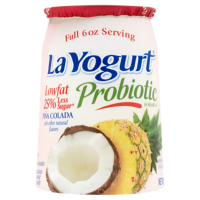 La Yogurt Probiotic Piña Colada Blended Lowfat Yogurt, 6 oz, 6 Ounce