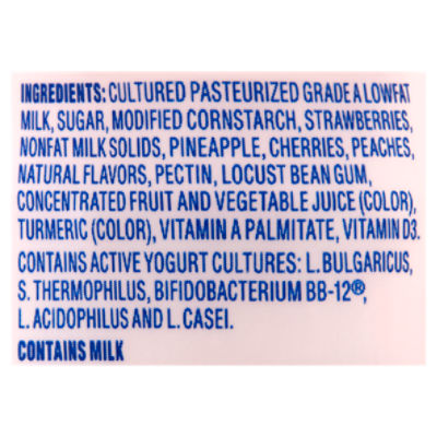 La Yogurt Probiotic Strawberry Fruit Cup Blended Lowfat Yogurt, 6 oz