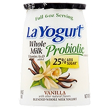 La Yogurt Probiotic Vanilla Blended, Whole Milk Yogurt, 6 Ounce