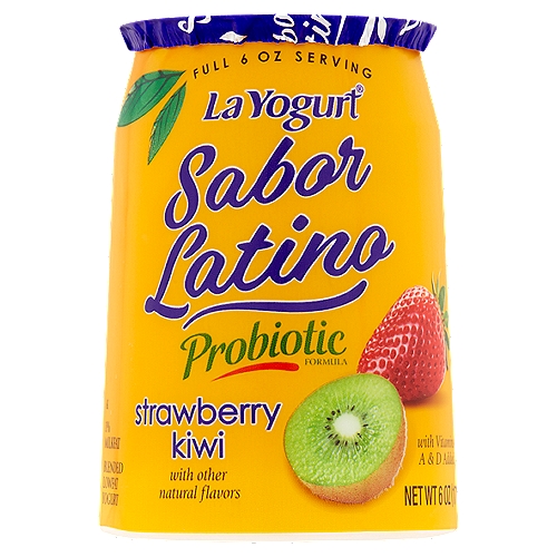 La Yogurt Sabor Latino Probiotic Strawberry Kiwi Blended Lowfat Yogurt, 6 oz