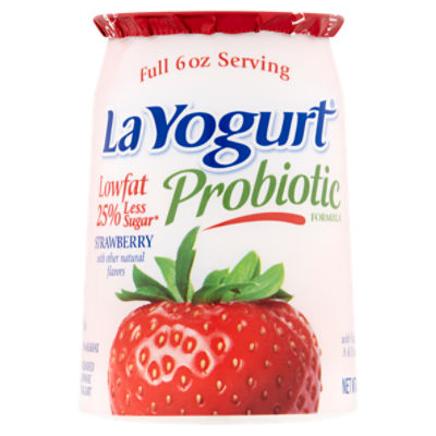 La Yogurt Probiotic Strawberry Blended Lowfat Yogurt, 6 oz, 6 Ounce