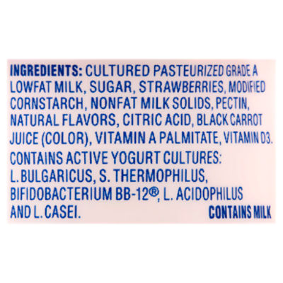 La Yogurt Probiotic Strawberry Blended Lowfat Yogurt, 6 oz