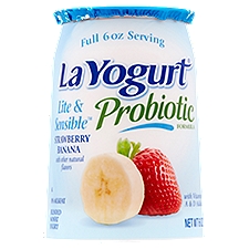 La Yogurt Lite & Sensible Probiotic Strawberry Banana Blended Nonfat Yogurt, 6 oz