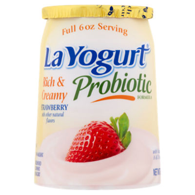 La Yogurt Probiotic Rich & Creamy Strawberry Blended Lowfat Yogurt, 6 oz