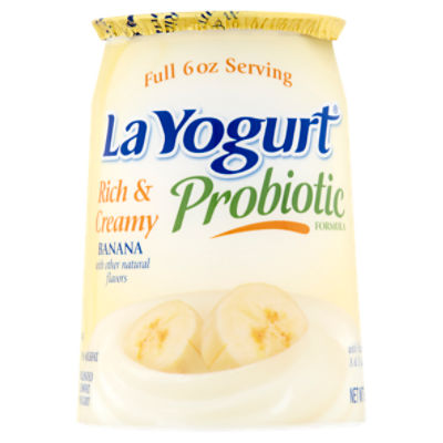 La Yogurt Probiotic Rich & Creamy Banana Blended Lowfat Yogurt, 6 oz