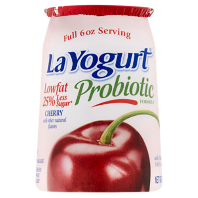 La Yogurt Probiotic Cherry Blended Lowfat Yogurt, 6 oz, 6 Ounce