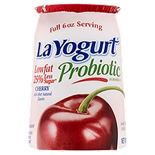 La Yogurt Probiotic Cherry Blended, Lowfat Yogurt, 6 Ounce