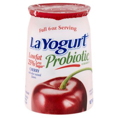 La Yogurt Probiotic Cherry Blended Lowfat Yogurt, 6 oz