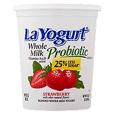La Yogurt Probiotic Strawberry Blended Whole Milk Yogurt, 32 oz