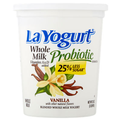 La Yogurt Probiotic Vanilla Blended Whole Milk Yogurt, 32 oz