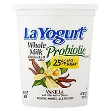 La Yogurt Probiotic Vanilla Blended Whole Milk Yogurt, 32 oz